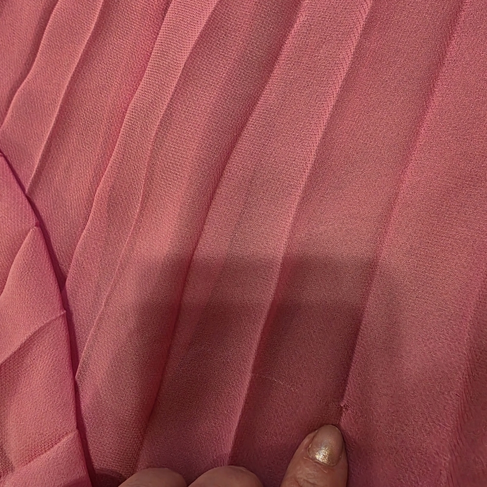BCBGMAXAZRIA Shaina Pink Sleeveless Pleated Gown Barbie XXS - Picture 16 of 16